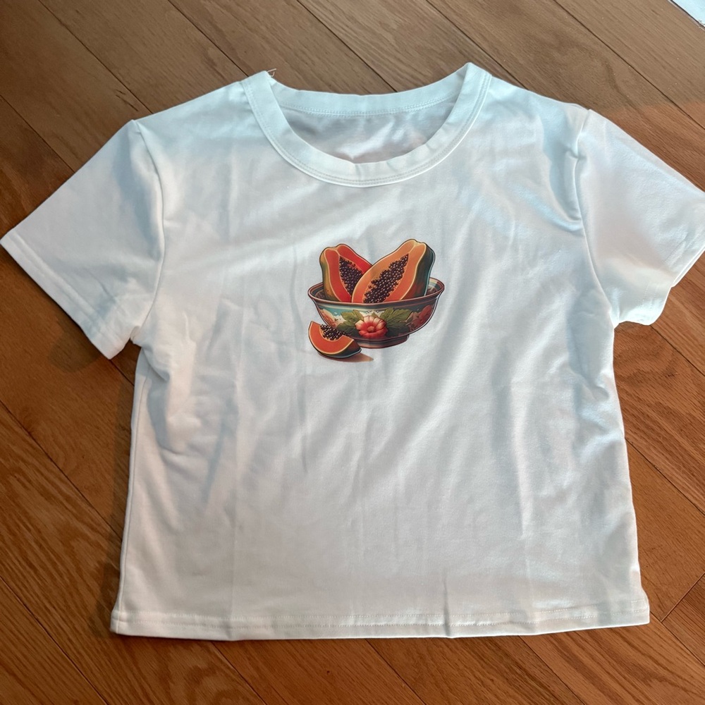 Cropped Papaya T Shirt